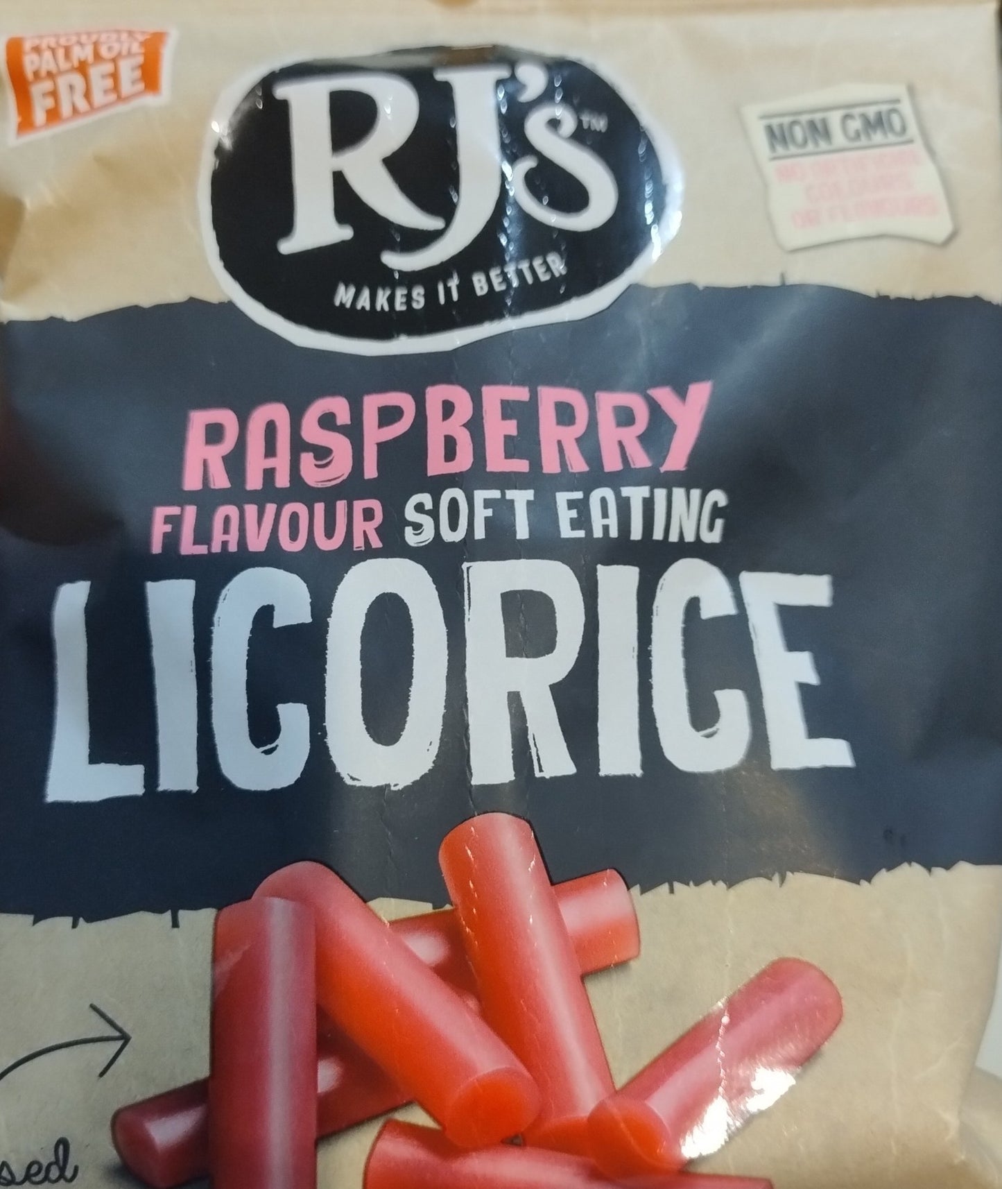 RJ's Raspberry Soft Eating Licorice 300g