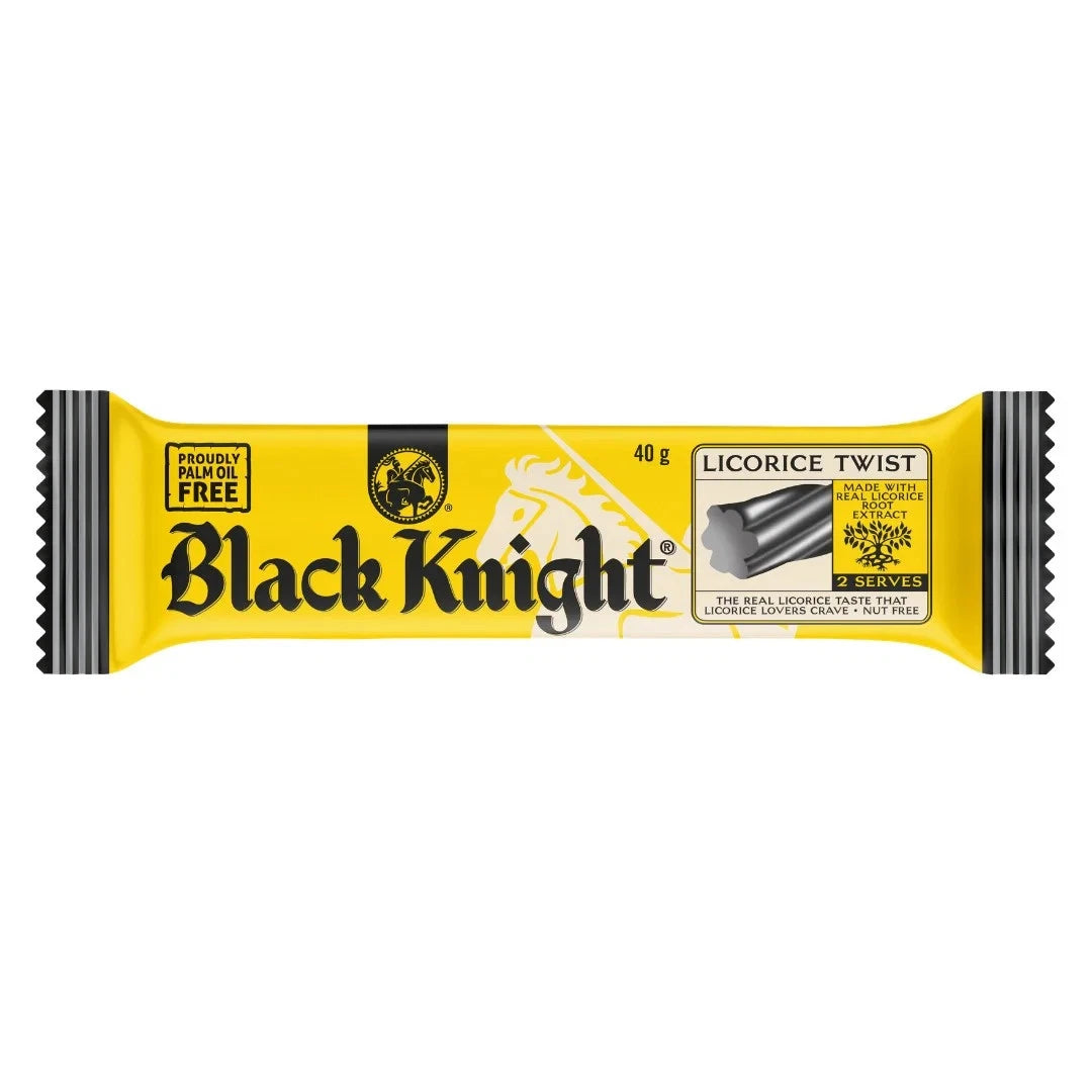 Black Knight Licorice Twin Twist 40g - a classic Kiwi licorice treat!
