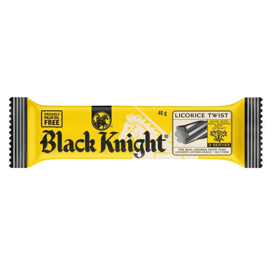 Black Knight Licorice Twin Twist 40g - a classic Kiwi licorice treat!