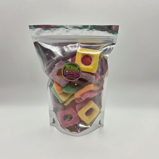 Sour Squares - Sugar-coated Sour Kiwi sweetness