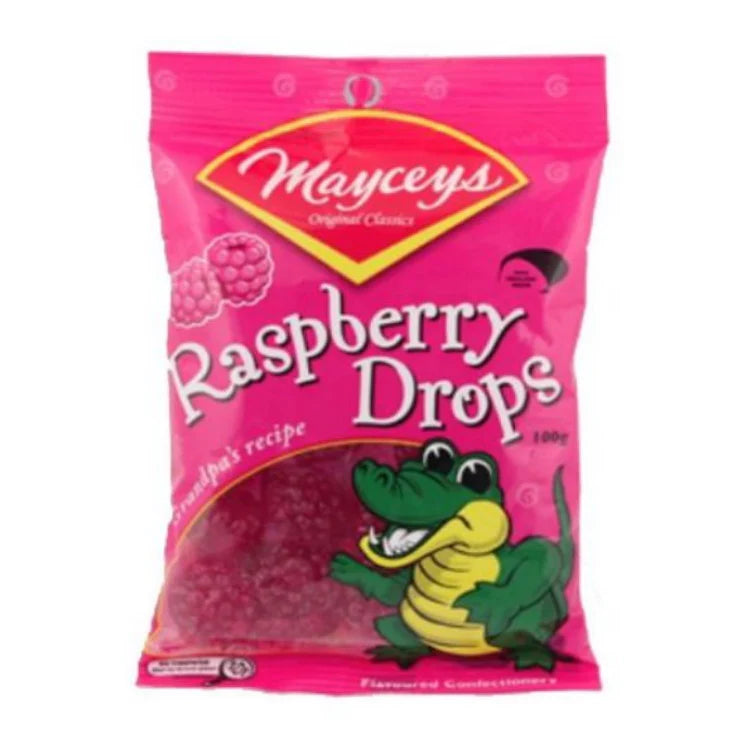 Mayceys Raspberry Drops – Classic New Zealand Raspberry Lollies