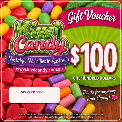 Kiwi Candy Gift Cards – $50, $100 & $200