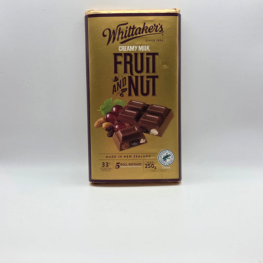 Whittaker's Fruit & Nut Chocolate Block 250g