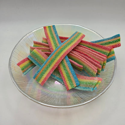 Sour Straps (Rainbow) - Lolliland Sour, Fun, rainbow coloured Sour lollies