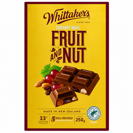 Whittaker's Fruit & Nut Chocolate Block 250g