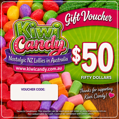 Kiwi Candy Gift Cards – $50, $100 & $200