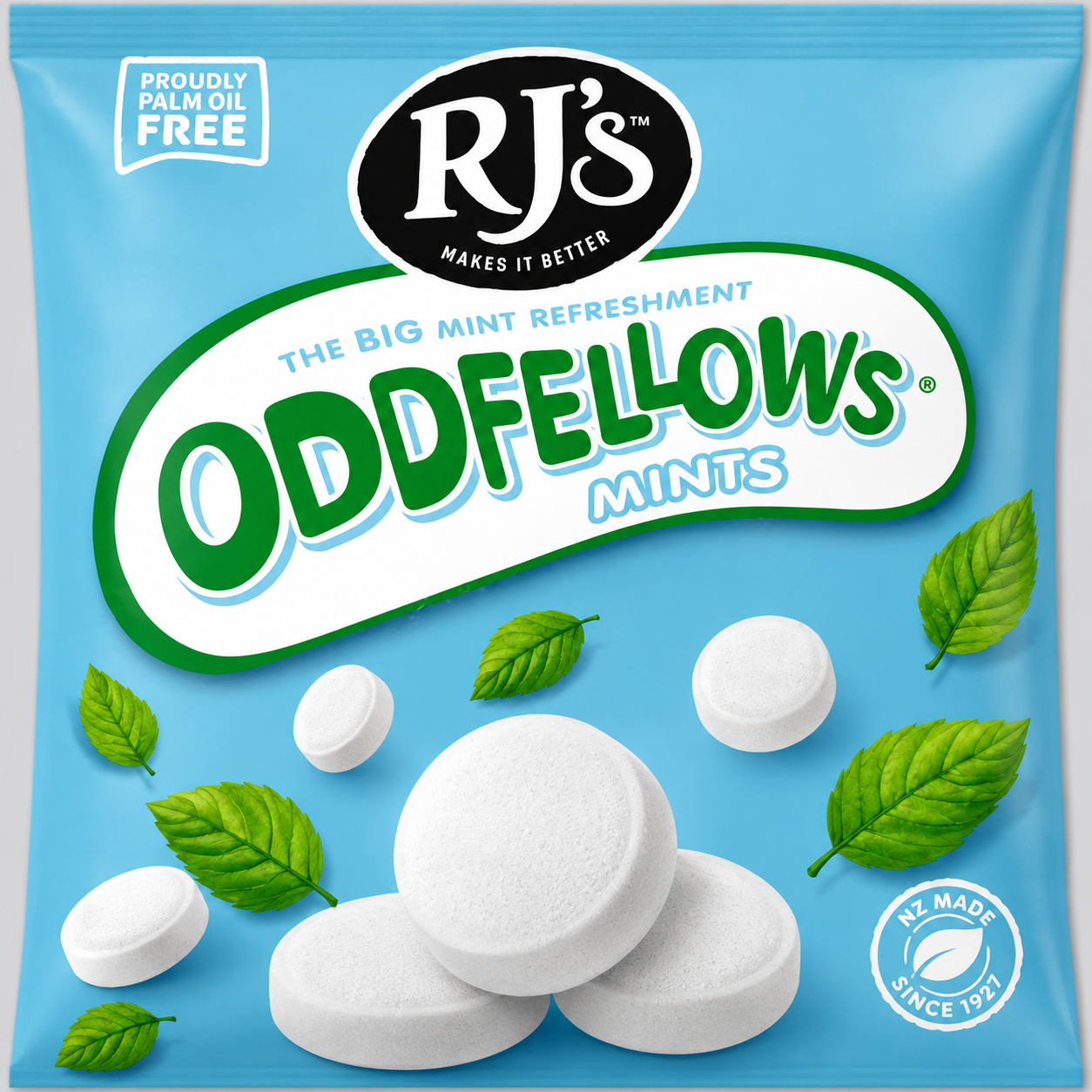 RJ's Oddfellows Mints 200g – Classic Kiwi Mints